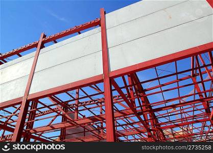 industrial building construction steel structure concrete walls