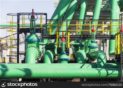 Industrial green tube on making petroleum plant