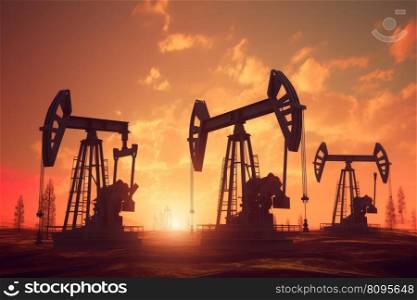 Industrial oil pumps mined oil. Drill petrol. Generate Ai. Industrial oil pumps mined oil. Generate Ai