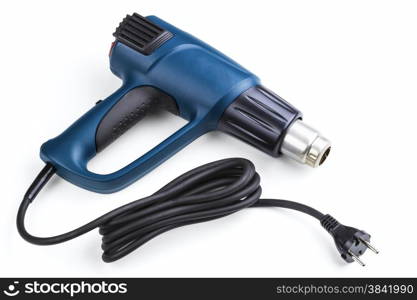 industrial programmable heat gun with LCD display isolated on white background