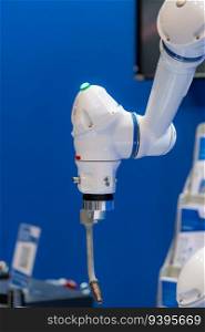 Industrial robot enhancing efficiency in manufacturing processes with precise automation. Industrial Robot Boosts Productivity and Precision in Manufacturing