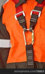 Industrial safety belt and carbine