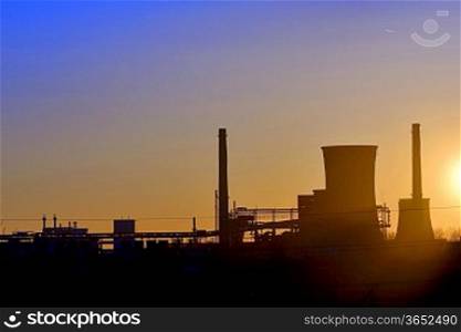 Industrial sunset shoot in spring time