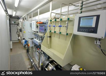 industrial water filters treatment inside of plant