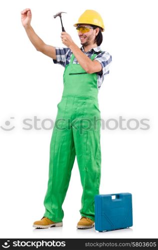 Industrial worker isolated on the white background