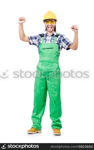 Industrial worker isolated on the white background