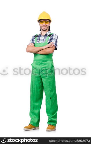 Industrial worker isolated on the white background