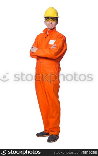 Industrial worker isolated on the white background