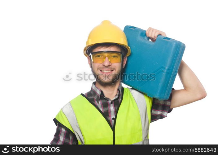 Industrial worker isolated on the white background