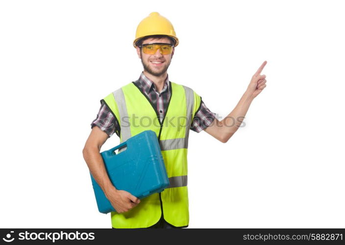 Industrial worker isolated on the white background