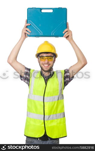 Industrial worker isolated on the white background