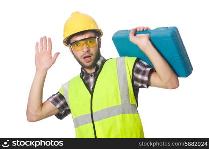 Industrial worker isolated on the white background