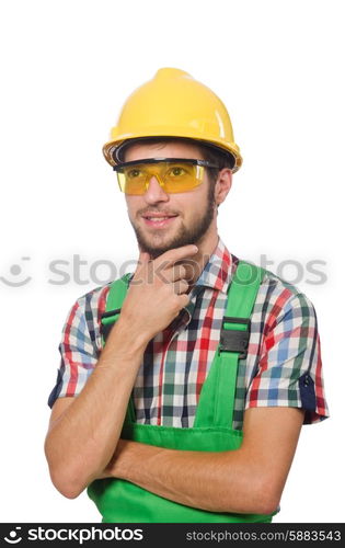 Industrial worker isolated on the white background