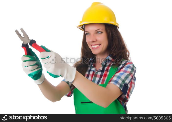 Industrial worker isolated on the white background