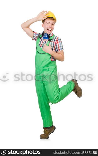 Industrial worker isolated on the white background