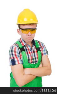 Industrial worker isolated on the white background