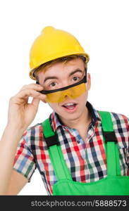 Industrial worker isolated on the white background