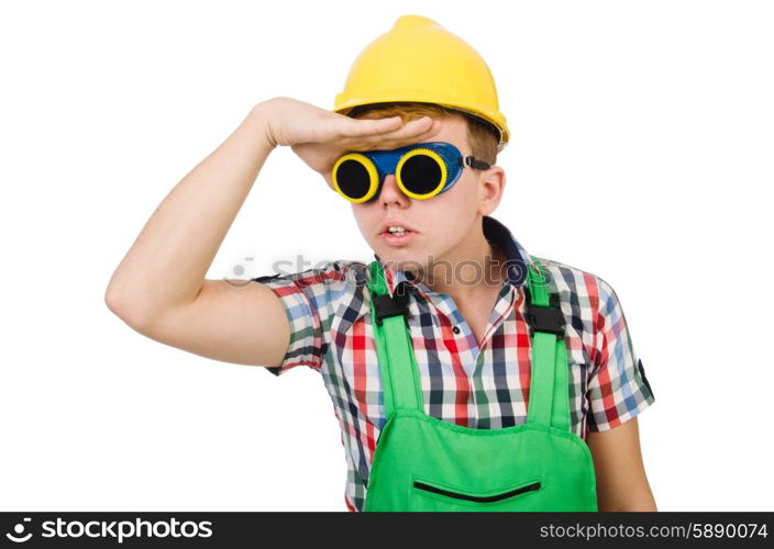 Industrial worker isolated on the white background