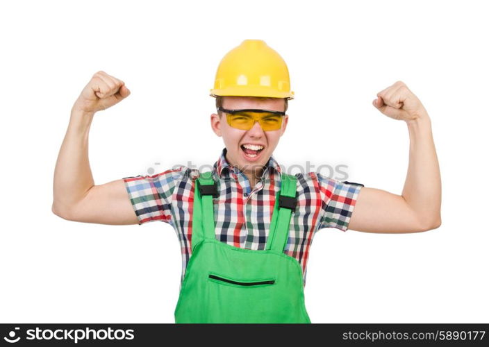 Industrial worker isolated on the white background