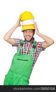 Industrial worker isolated on the white background