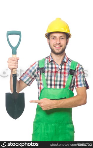 Industrial worker isolated on the white background