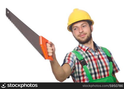 Industrial worker isolated on the white background