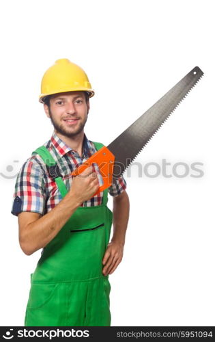 Industrial worker isolated on the white background