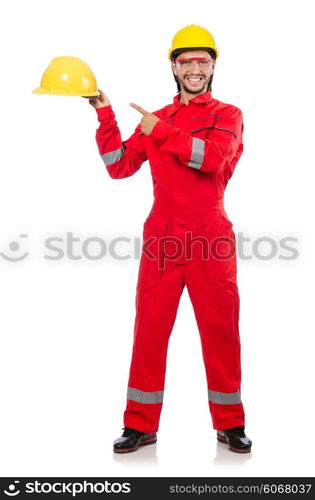 Industrial worker isolated on the white background