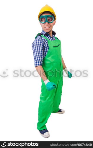 Industrial worker isolated on the white background