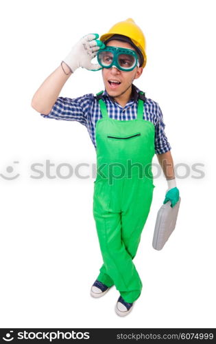 Industrial worker isolated on the white background