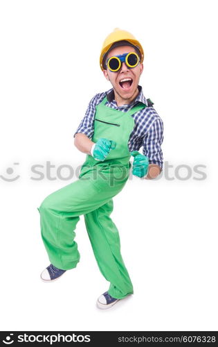 Industrial worker isolated on the white background