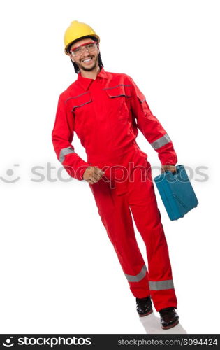 Industrial worker isolated on the white background