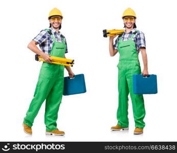 Industrial worker isolated on the white background