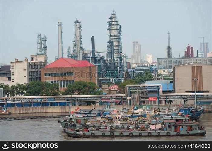 Industry in a city, Yangtze River, Shanghai, China