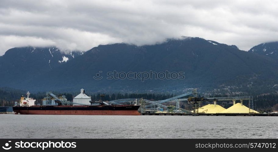 Industry in Burrard Inlet, Vancouver, British Columbia, Canada