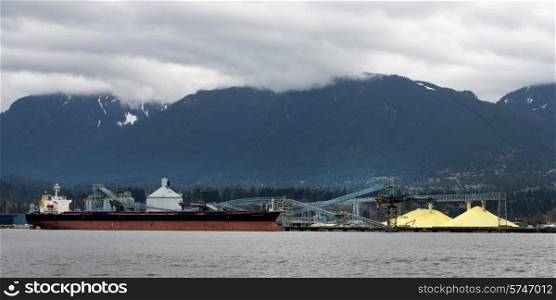 Industry in Burrard Inlet, Vancouver, British Columbia, Canada