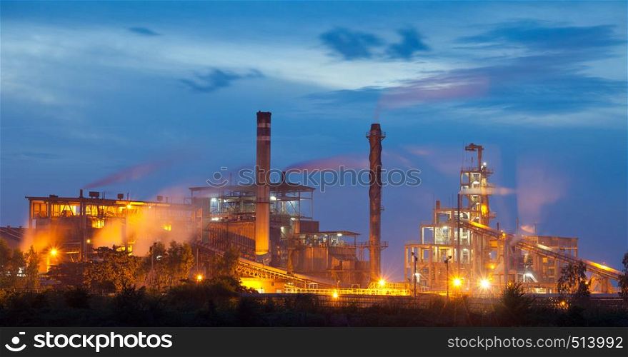 Industry plant during sunset in Thailand