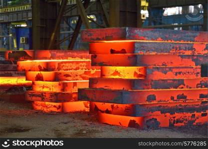 Industry steel, Hot slab stack