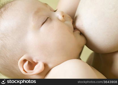 Infant child breast-feeding