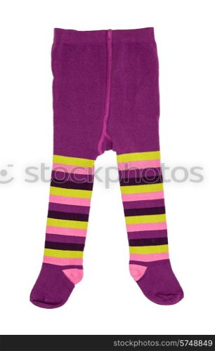 Infant Tights Kids Wool Clothing isolated on white background.