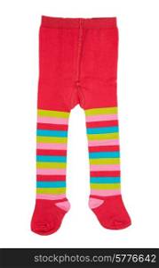 Infant Tights Kids Wool Clothing isolated on white background.