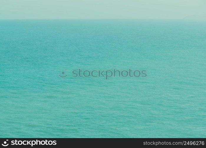 Infinite calm ocean from a birds eye view retro color stylized