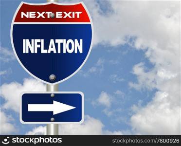 Inflation road sign