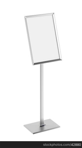Info or ad stand, isolated on white background
