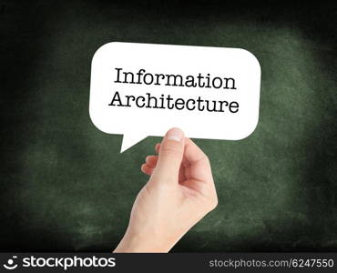 Information Architect written in a speechbubble