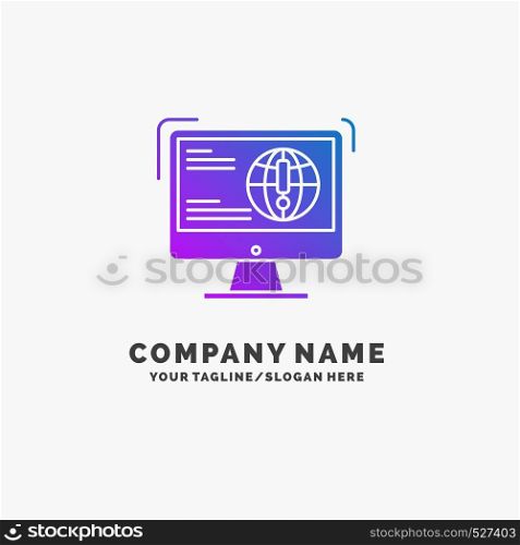information, content, development, website, web Purple Business Logo Template. Place for Tagline.. Vector EPS10 Abstract Template background