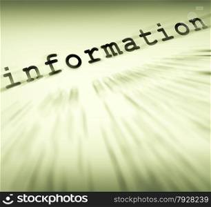 Information Definition Displaying Customer Service Instructions And FAQ Reports