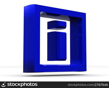 Information. Symbol. 3d