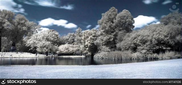 Infrared panoramic landscape