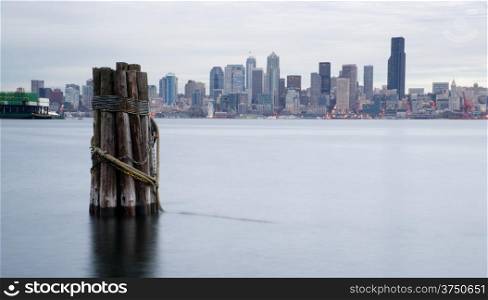 Infrastructure, Buildings, and waterfront attractions Elliott Bay Seattle